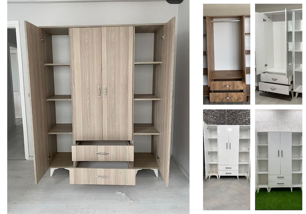 4 kapaklı elbise dolabı pbyyehaofg - 5