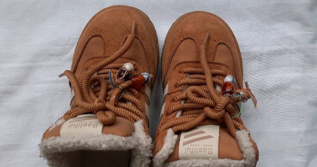35 Numara Çocuk Süet Sneaker Ayakkabı - 6