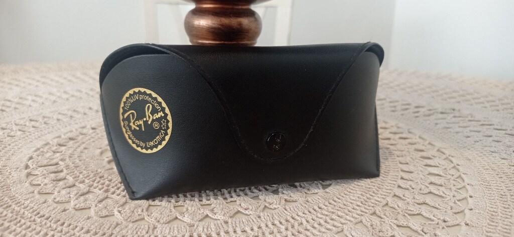Orijinal Ray-Ban Siyah Gözlük Kılıfı Luxottica Üçgen Katlanır Kutu - 5