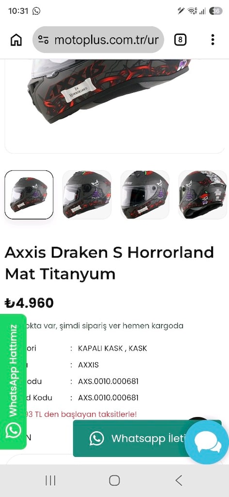 Axxis motosiklet kaskı - 8