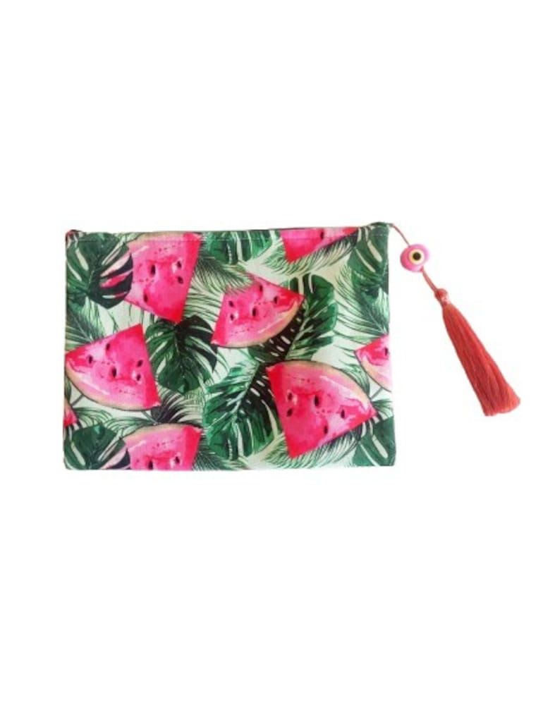 Wishclutch Karpuz Desenli Tropikal Clutch Çanta - 3