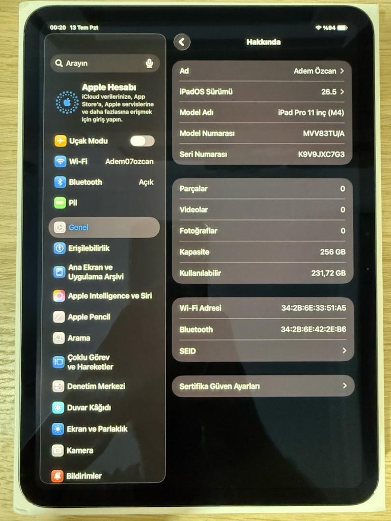 iPad Pro / M4 / 11 inç / 256 GB / Siyah - 2