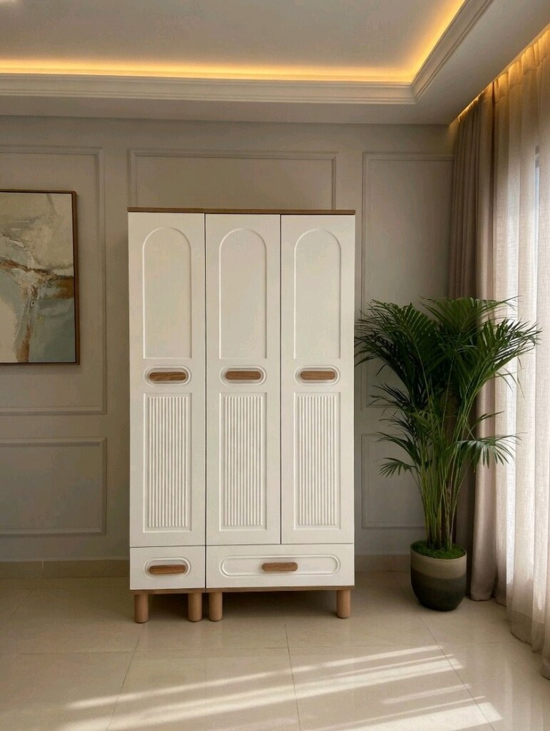 Sıfır 3 kapaklı Membran MDF dolap 105-50-200 - 2