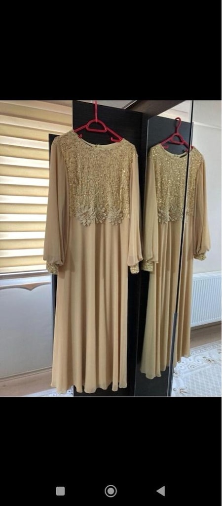abiye tesettür elbise bir kere giyildi - 2