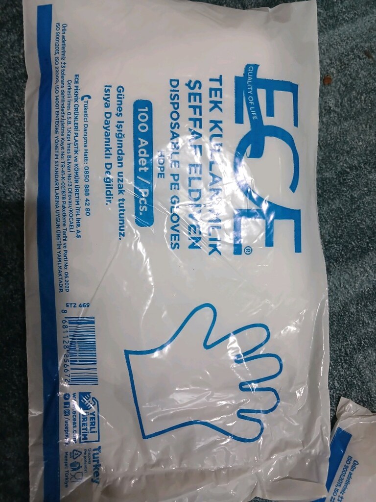 şefaf ECE HIŞIR ELDİVEN TeK KULANIM 10 kli var - 10