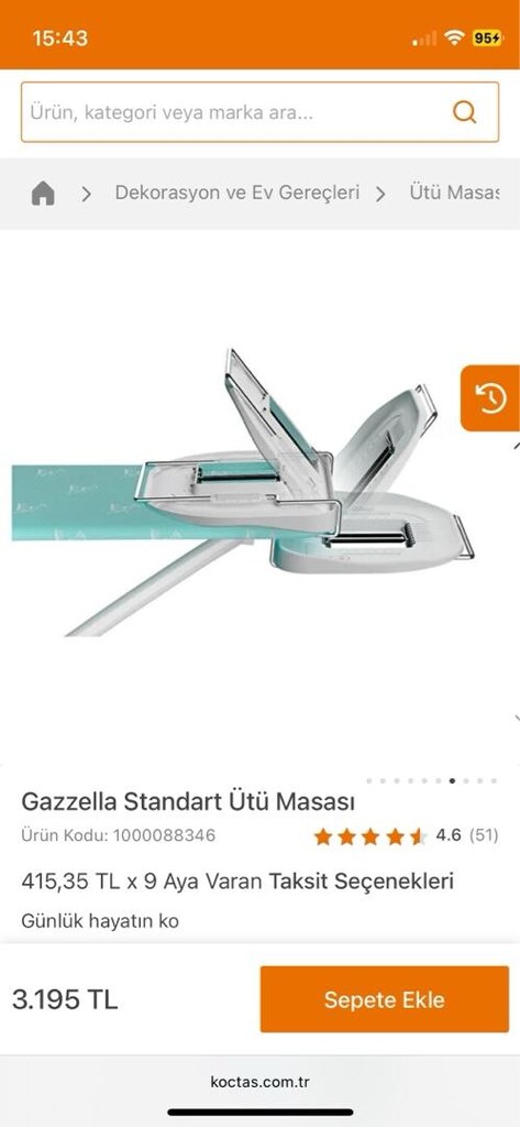 gazzella ütü masası 1-2 kez kullanıldı - 3