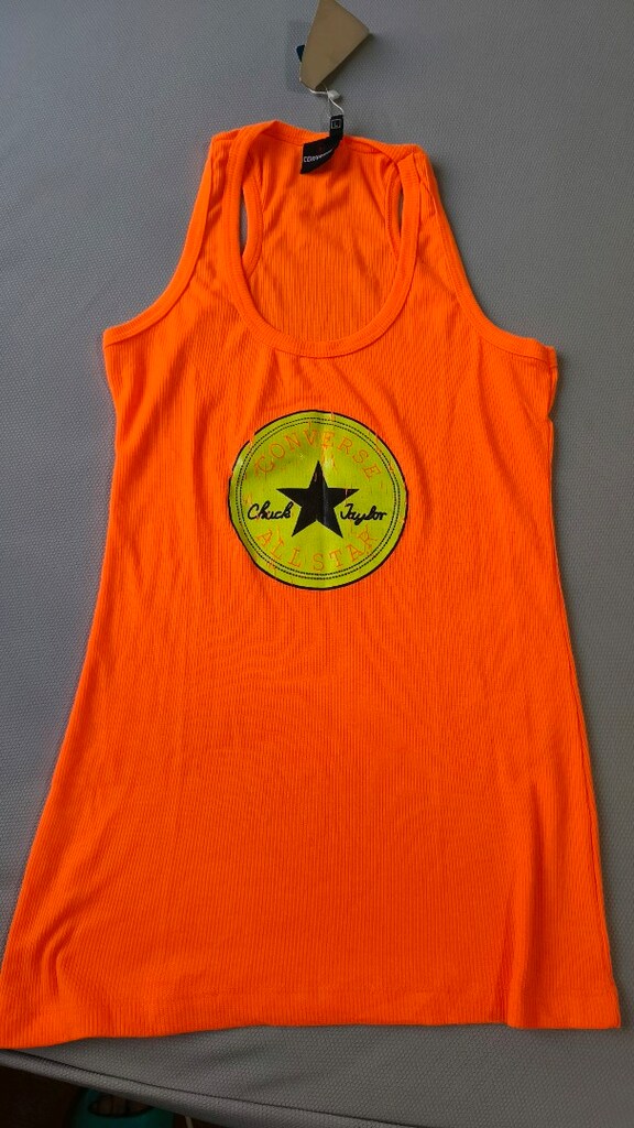 Converse likralı penye askılı tshirt..Yenidir beklemekten ön yazısı