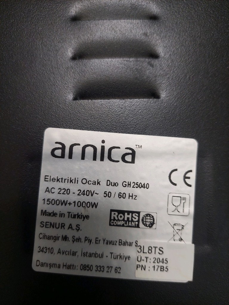Arnica elektrikli ocak. 2 gözlü. Tertemiz hiçbir sıkıntısı yok. - 11