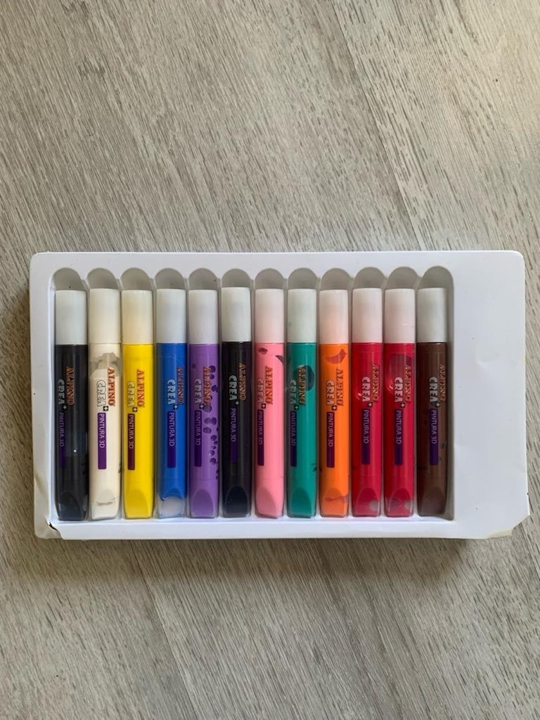 Alpino Crea+ Pintura 3D Kabaran Boya 12 Renk///TOYCOLOR Kumaş Boya 6lı - 2