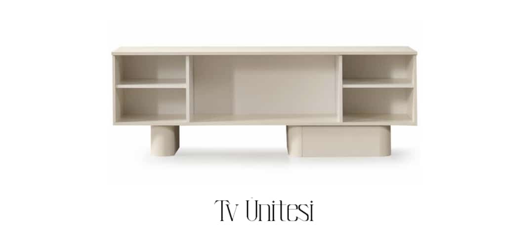 Sıfır , %100 MDF , Modern TV Ünitesi - Aytaşı , Traverten - 9