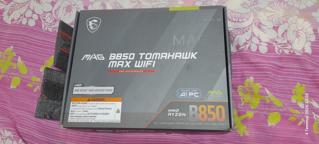MSI B850 Tomahawk MAX WİFİ AMD DDR5 AM5 Anakart - 2