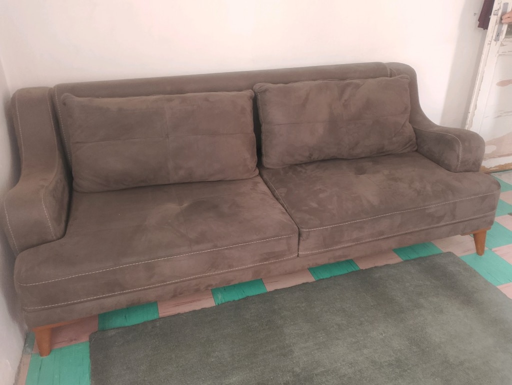 2 ADET NUBUK KUMAŞ SIRTTAN AÇILMALI KOLTUK - 4