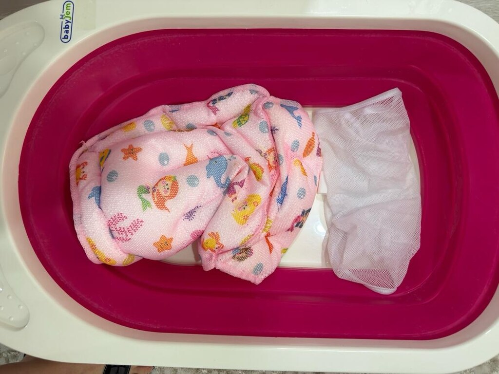 katlanabilir bebek küveti ve destekli file - 2