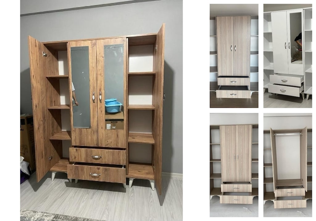 4 kapaklı elbise dolabı twfidrriml - 5