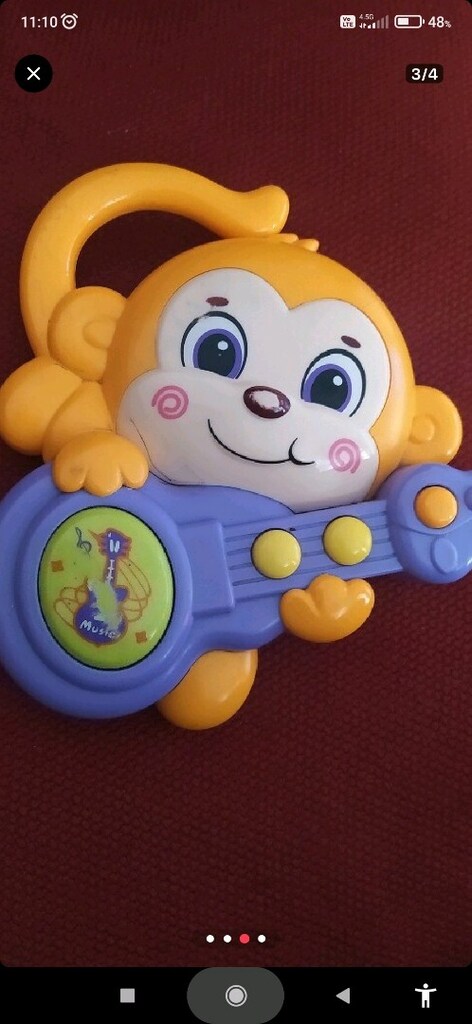 mini gitar ışıklı maymun oyuncak - 2