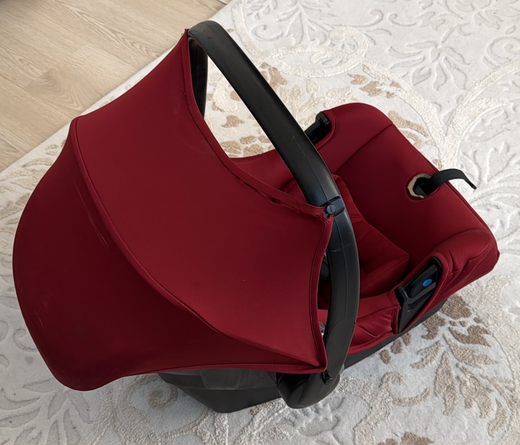Baby Enzo Taşıma Ana Kucağı/Oto Koltuğu 0-13 kg (Bordo)