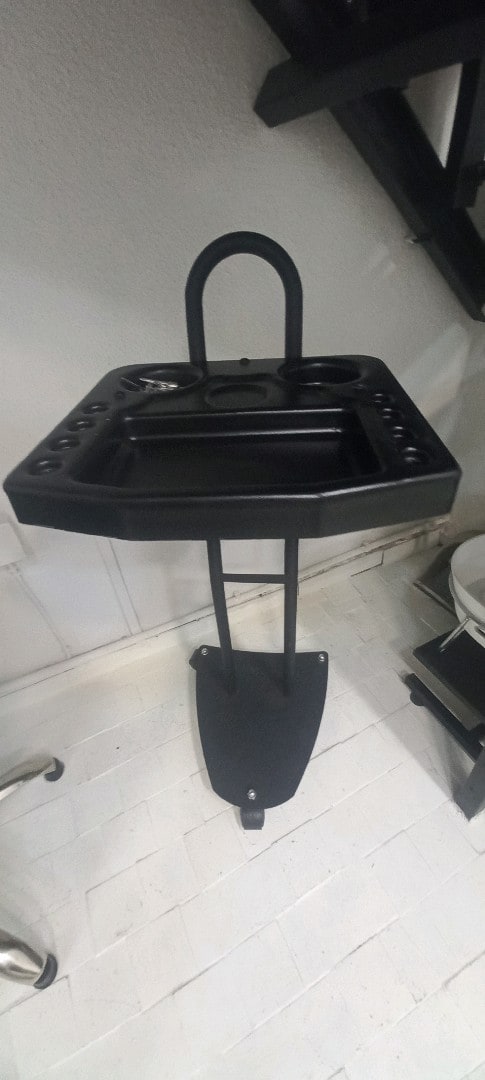 Siyah Kuaför / Güzellik Salonu Servis Arabası – Çok Bölmeli - 2