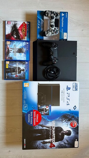 PS4 1 TB Ultimate Player Edition 2 Kol+3 Oyun Kutulu,Tertemiz