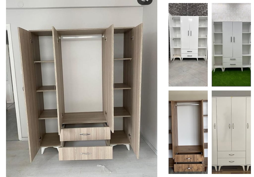 4 kapaklı elbise dolabı yxoppgesvc - 5