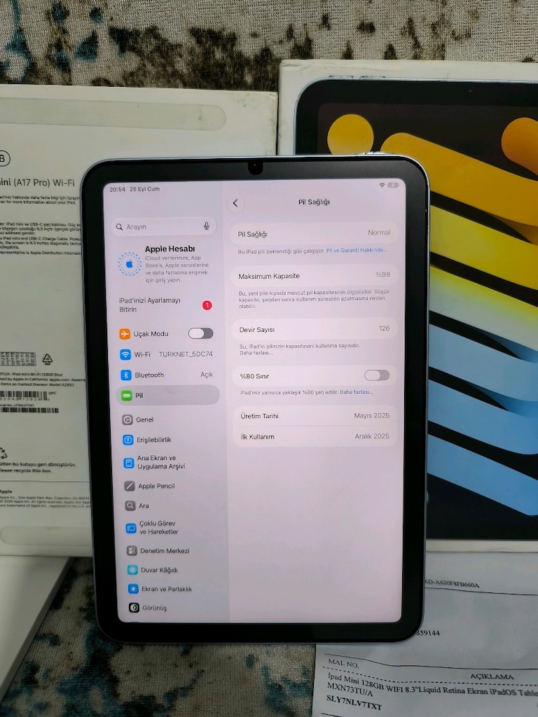 iPad mini 7 128gb sıfırdan farksız - 8