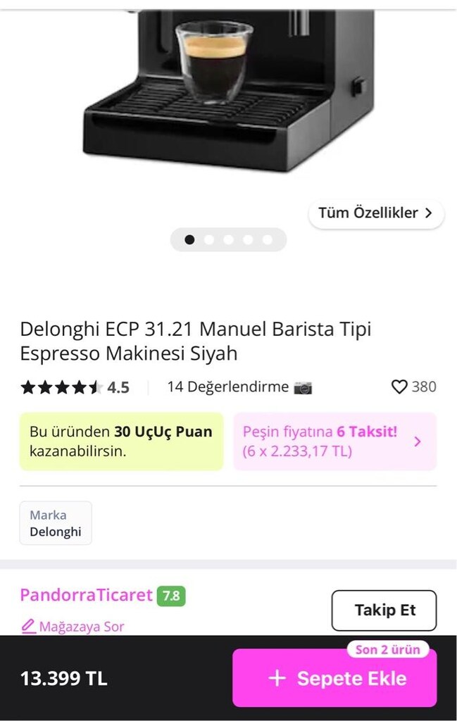 delonghi kahve makinası - 8