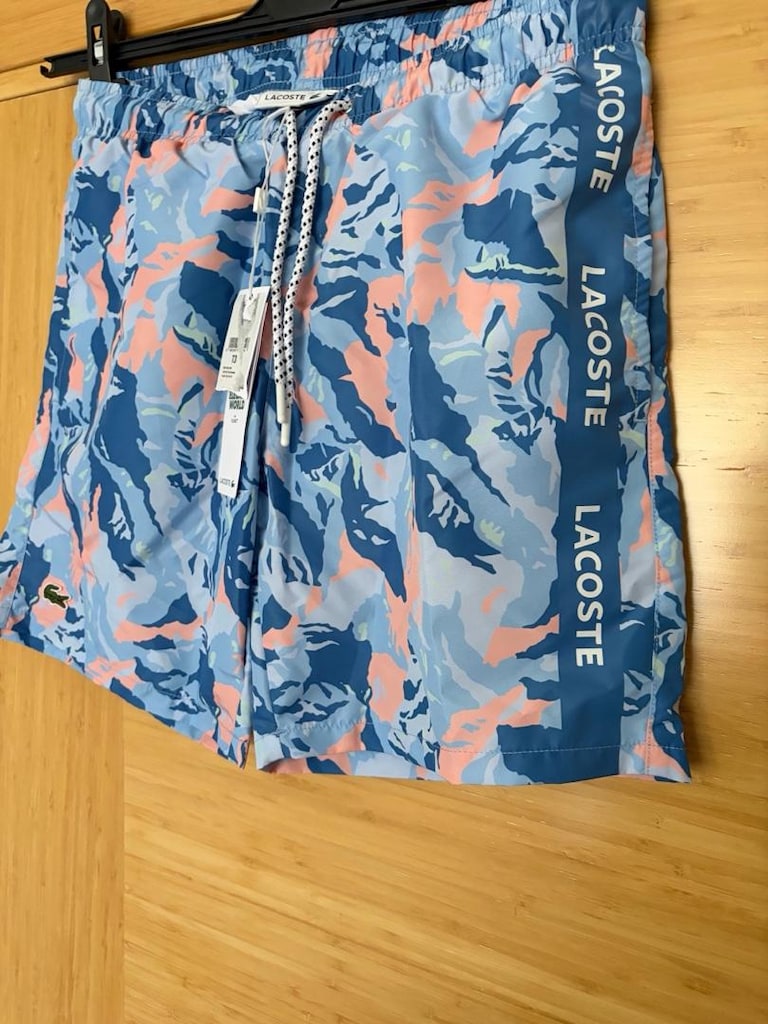 Orijinal lacoste şort mayo small beden sıfır etiketli mavi renk - 2