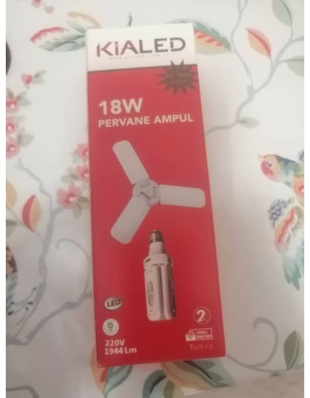 4 ADET KİALED 18 W MİNİ PERVANE LED AMPUL BEYAZ IŞIK 1944 LM - 4