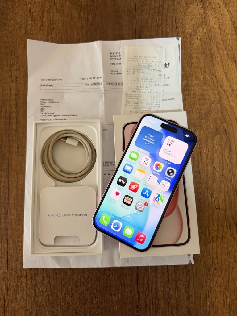 IPHONE 15 HATASIZ SIFIR AYARINDA KUTULU FATURALI GARANTİLİ - 6