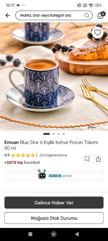 Emsan kahve fincan takımı - 2