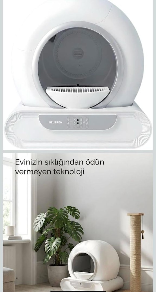 SIFIR KAPALI KUTU Neutron Yeni Nesil Akıllı Kedi Tuvaleti, Otomatik K - 2