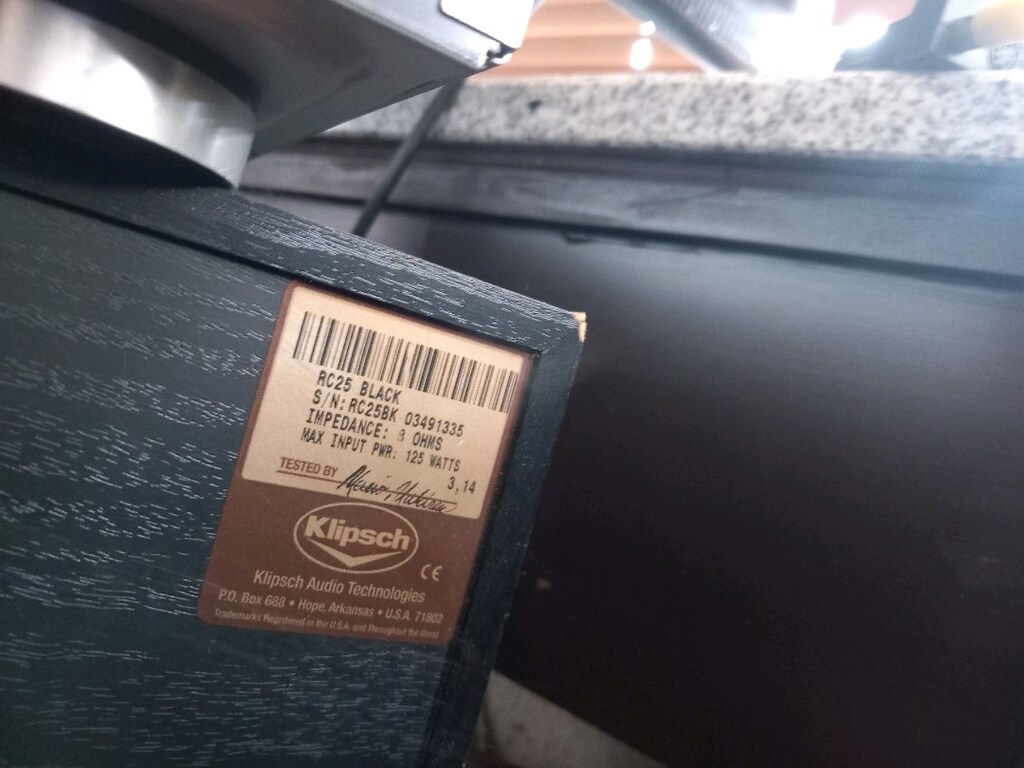 KLIPSCH RC 25 CENTER HOPERLOR - 11