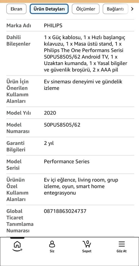 Philips The One Performans Serisi 50PUS8505/62 50'' (126 cm) 4K UHD LE - 3
