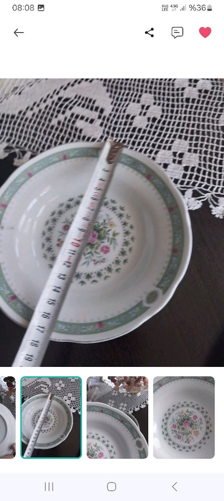 Antika Porselen Tabaklar 4 Aadt - 2