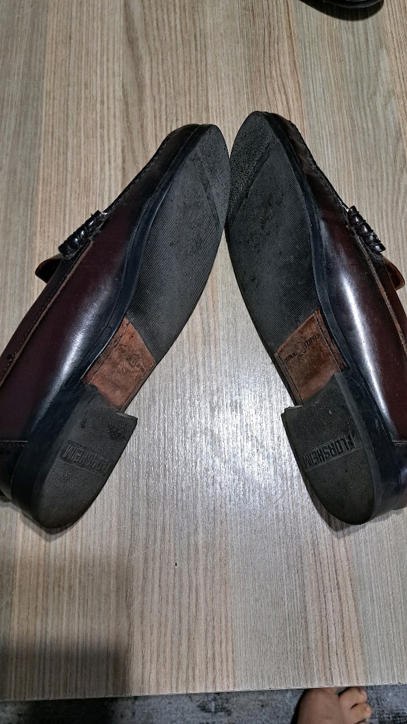 Orjinal florsheim hakiki deri bordo loafer 42 - 4