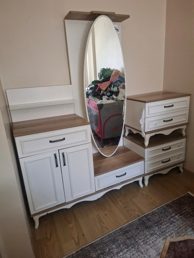 mdf yatak odası takımı ful set sifir gibi - 5