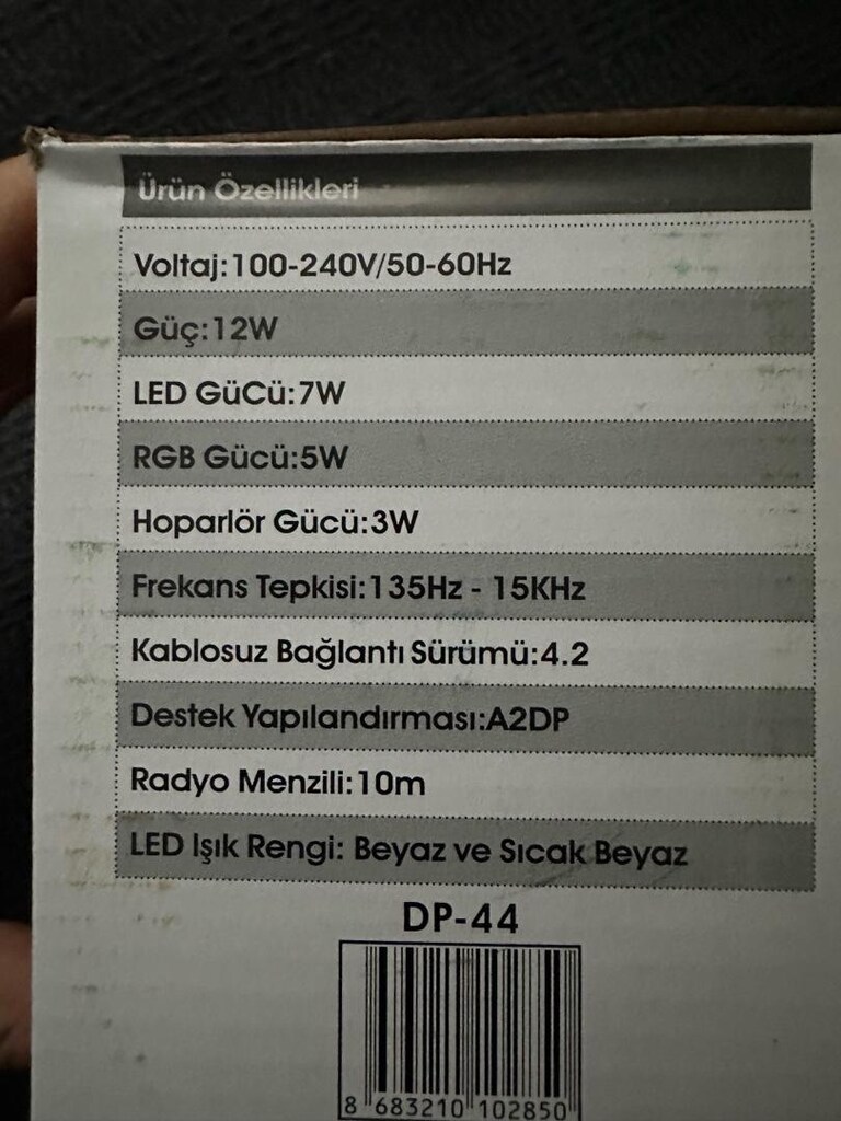 KUMANDALI BLUETOOTH HOPARLÖR LED AMPUL - 2