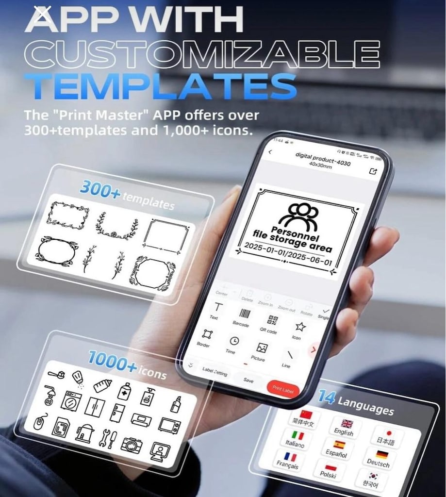 Phomemo M108 Bluetooth Etiket Yazıcısı - Sıfır Ayarında