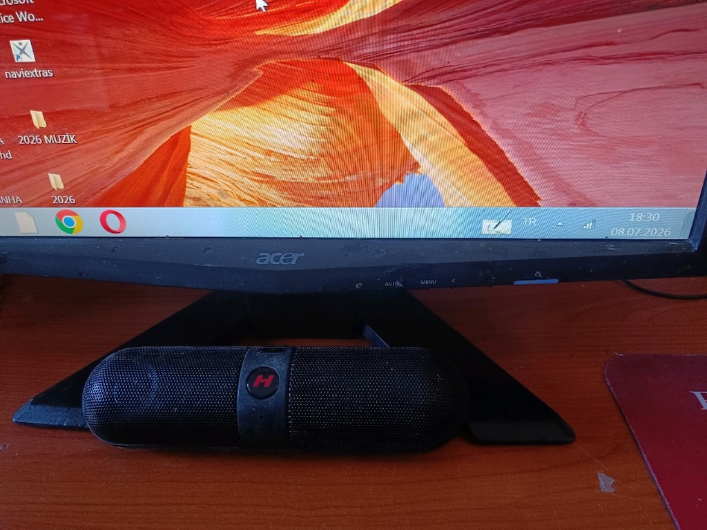 Acer Siyah Monitör 19" VGA kablolariyla - 4