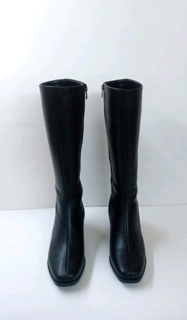 Siyah Dizüstü Stiletto Çizme - 3