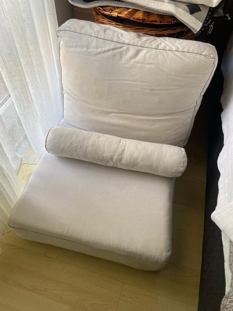 beymen home tekli berjer minderi keten kumaş