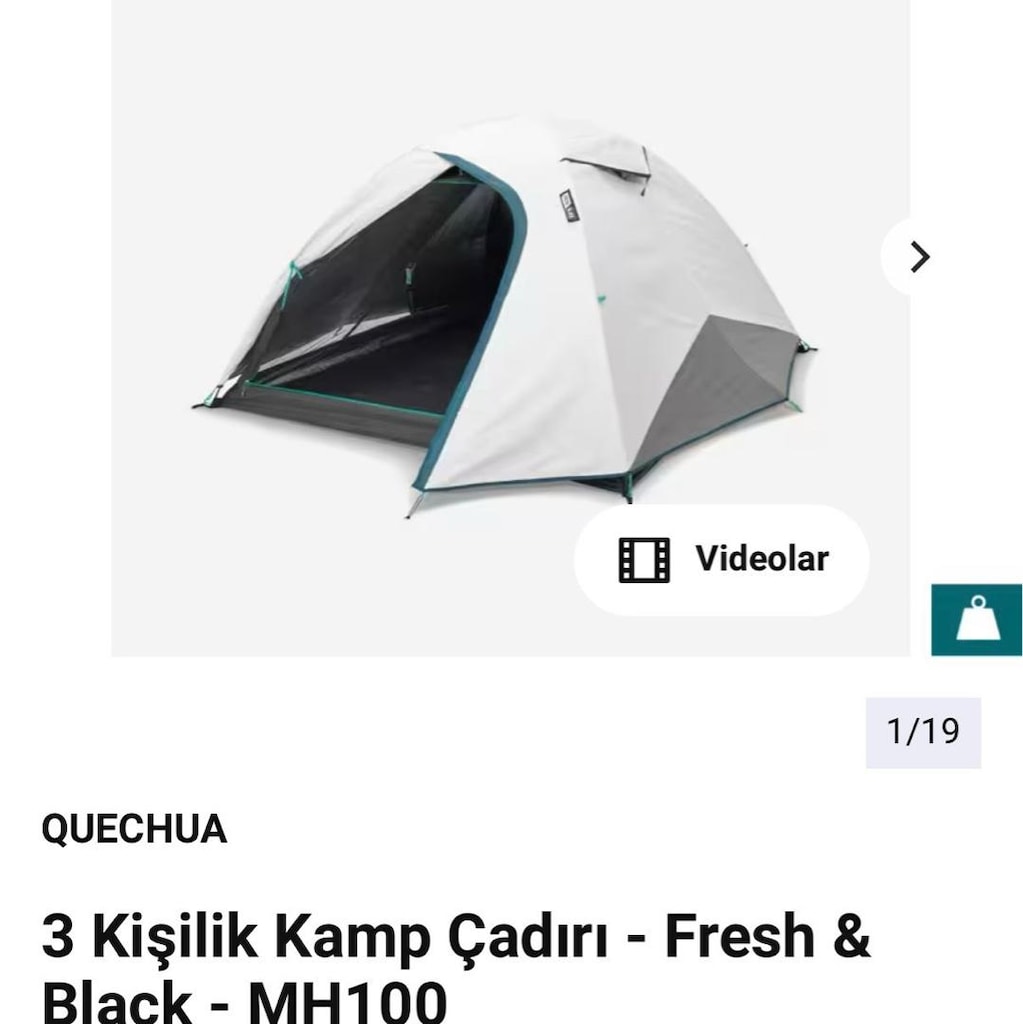 DECATHLON Quechua Fresh& Black 3 kişilik Çadir - 5