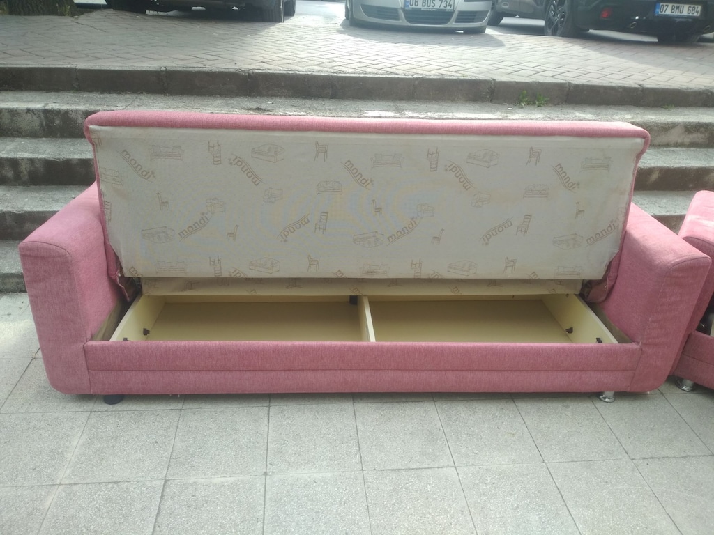 MONDİ MARKA EŞ KANEPE TAKIMI - SANDIKLI VE YATAKLI - 2 ADET - 6