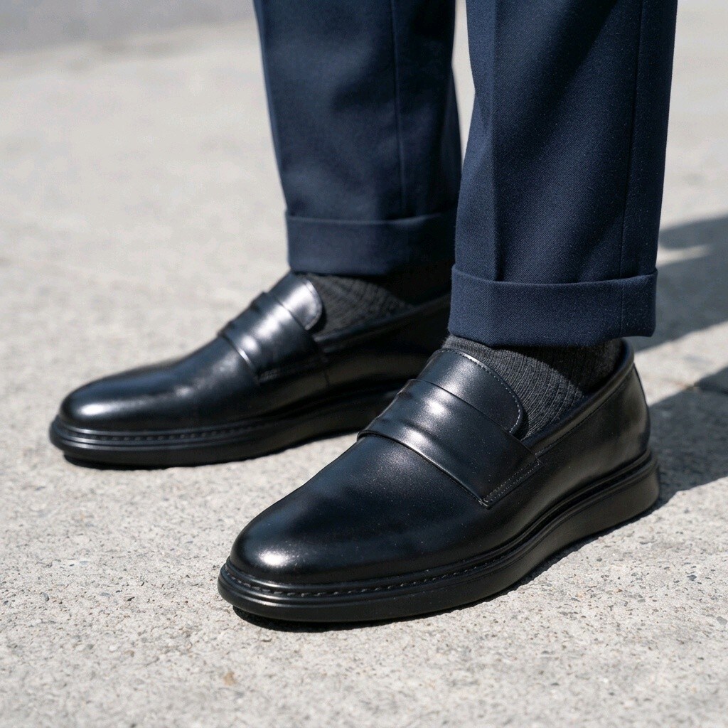 HAKİKİ DERİ GÜNLÜK LOAFER SİYAH (40-44) ERKEK AYAKKABI YENİ - 2