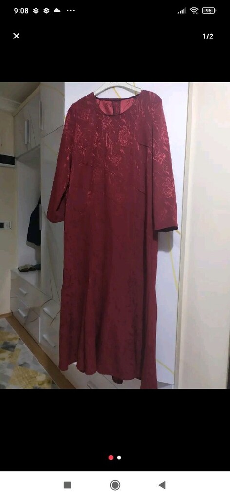 bordo elbise