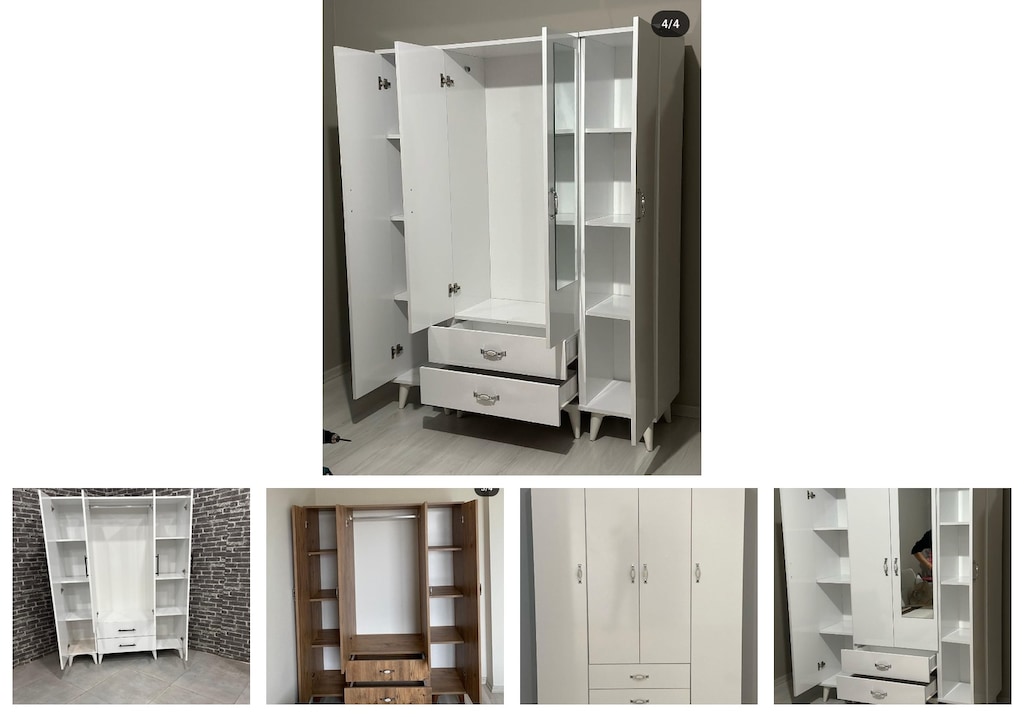 4 kapaklı elbise dolabı nhvfttaqoi - 2