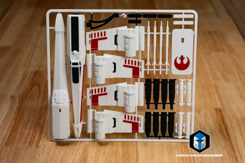 X-Wing Yıldız Avcısı 3D Baskı Maket Kiti – Sprue Çerçeveli Kendin yap - 3
