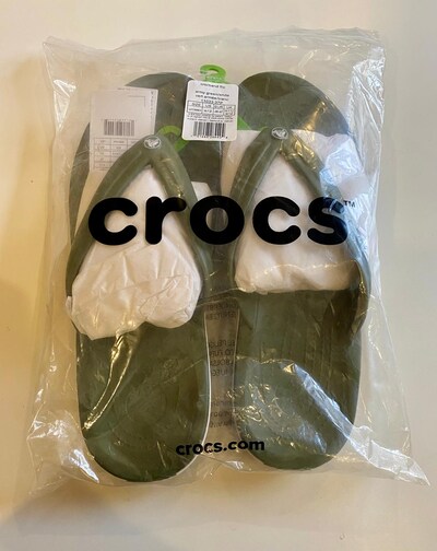 SIFIR - Crocs Crocband Flip Army GreenWhite Terlik 46/47