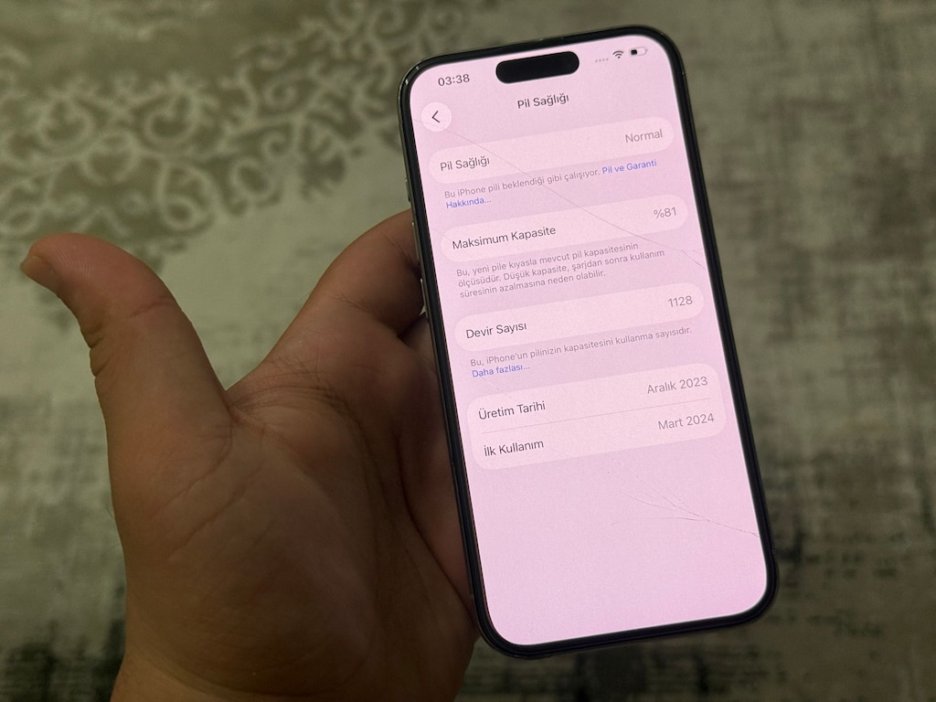 iPhone 15 Pro YD Cihazı Süre 60/0 - 5
