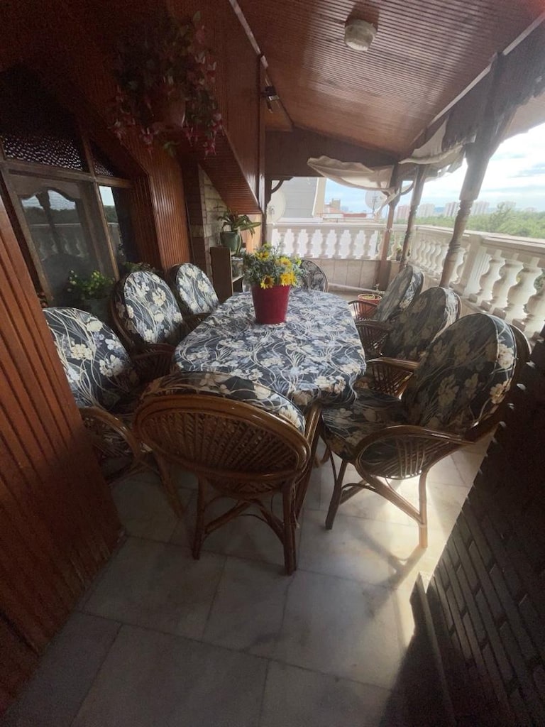 Ahşap Bambu Bahçe ve Teras Masa Sandalye Takımı Mobilyası - 2