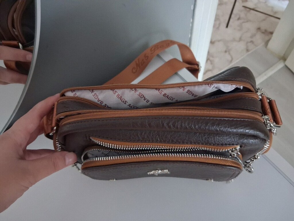 Nas Bags Deri çok gözlü çanta - 3